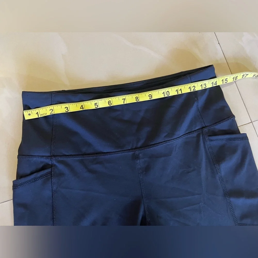 RBX Leggings Capri 3/4 Length Black High Waisted Pockets - Picture 12 of 16